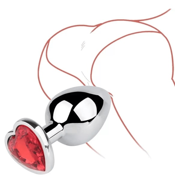 7 CM Kalpli Kırmızı Taşlı Anal Plug – Paslanmaz Çelik Metal Anal Tıkaç | Unisex Premium Tasarım 3 7 CM Kalpli Kırmızı Taşlı Anal Plug – Paslanmaz Çelik Metal Anal Tıkaç | Unisex Premium Tasarım - Görsel 3