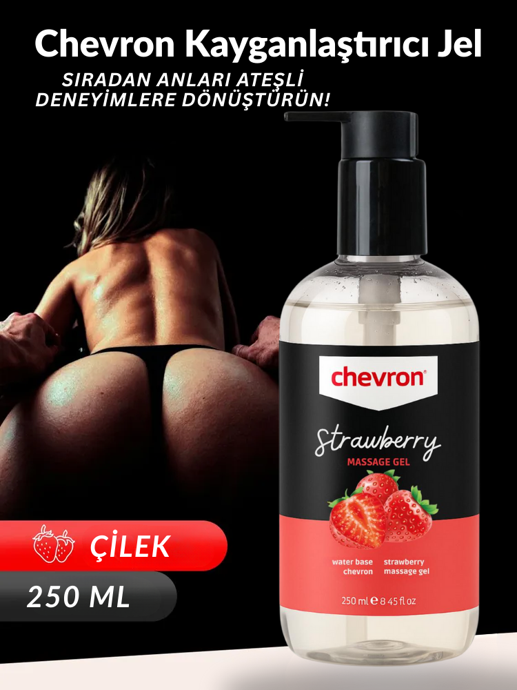 Chevron 250 ML Çilek Aromalı Su Bazlı Doğal Kayganlaştırıcı Jel 2 Chevron 250 ML Çilek Aromalı Su Bazlı Doğal Kayganlaştırıcı Jel - Görsel 2