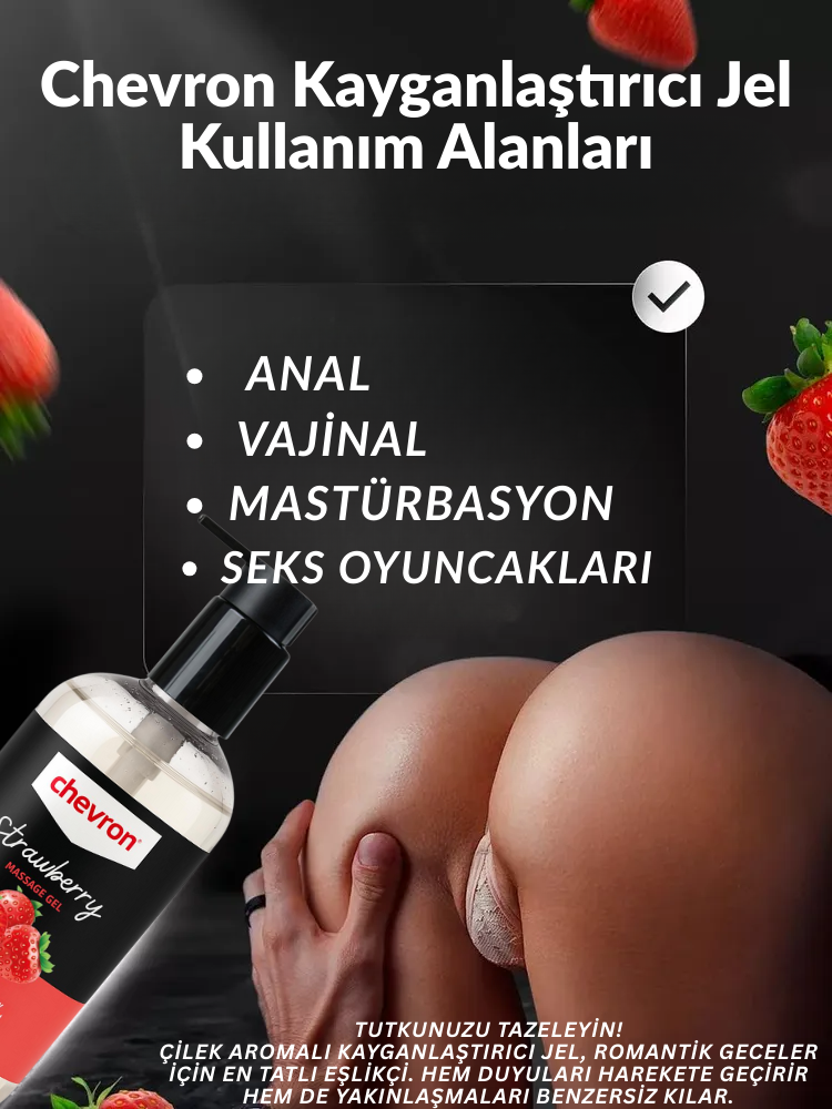 Chevron 250 ML Çilek Aromalı Su Bazlı Doğal Kayganlaştırıcı Jel 3 Chevron 250 ML Çilek Aromalı Su Bazlı Doğal Kayganlaştırıcı Jel - Görsel 3