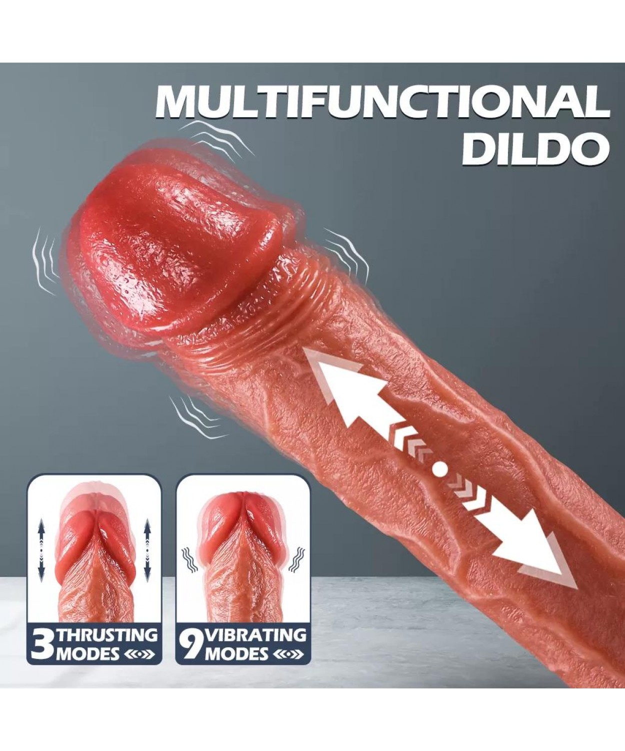 Isıtmalı İleri Geri Hareketli Rotasyonlu Gerçekçi Damarlı Yapay Penis Vibratör 6 Isıtmalı İleri Geri Hareketli Rotasyonlu Gerçekçi Damarlı Yapay Penis Vibratör - Görsel 6