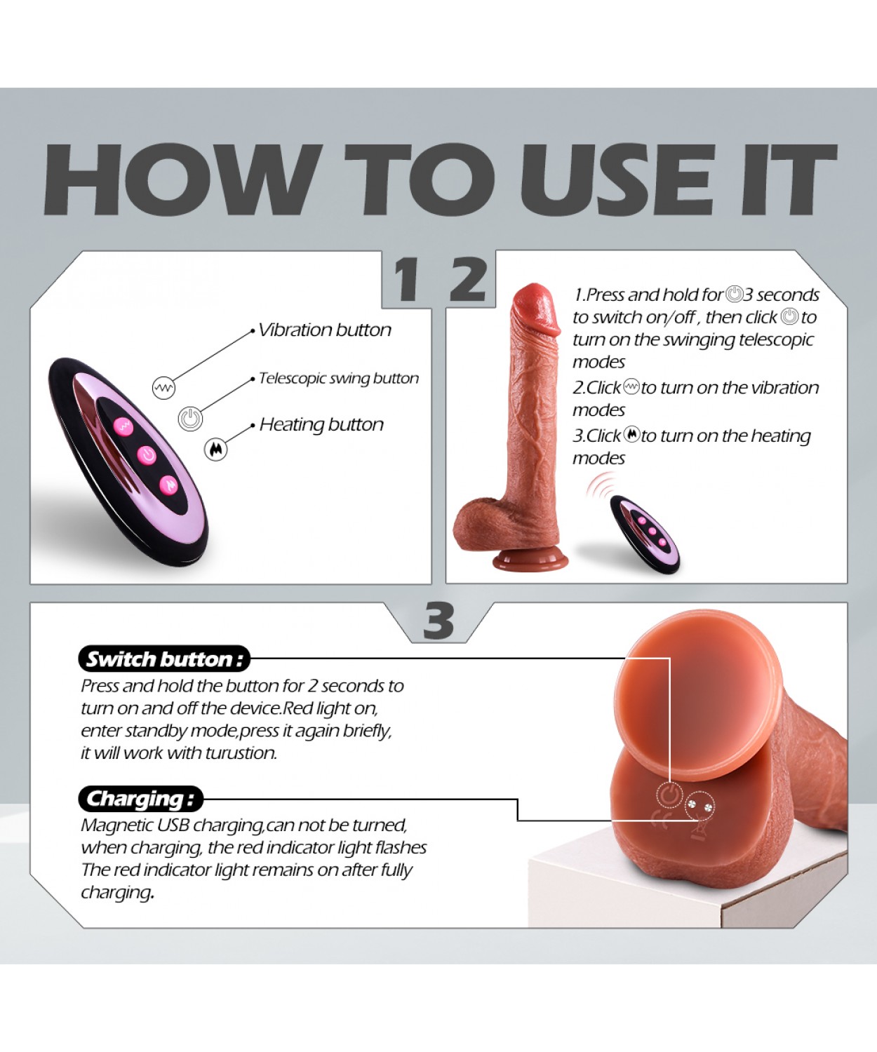 Isıtmalı İleri Geri Hareketli Rotasyonlu Gerçekçi Damarlı Yapay Penis Vibratör 8 Isıtmalı İleri Geri Hareketli Rotasyonlu Gerçekçi Damarlı Yapay Penis Vibratör - Görsel 8